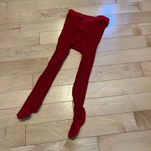 Hanna Andersson Red Ruffle Butt Infant tights